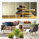 Yellow Zen Stones on Yellow Background Wall Art Yoga Zen by MyGreatCanvas | Canvas Wall Art Prints | Photo Prints & Wall Decor