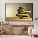 Yellow Zen Stones on Yellow Background Wall Art Yoga Zen by MyGreatCanvas | Canvas Wall Art Prints | Photo Prints & Wall Decor