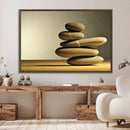 Yellow Zen Stones on Yellow Background Wall Art Yoga Zen by MyGreatCanvas | Canvas Wall Art Prints | Photo Prints & Wall Decor