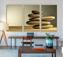 Yellow Zen Stones on Yellow Background Wall Art Yoga Zen by MyGreatCanvas | Canvas Wall Art Prints | Photo Prints & Wall Decor