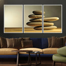 Yellow Zen Stones on Yellow Background Wall Art Yoga Zen by MyGreatCanvas | Canvas Wall Art Prints | Photo Prints & Wall Decor