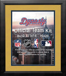 NBA Basketball Photo Picture Frame Kit - Indiana Pacers (Yellow Matting, Navy Trim) by Dynasty Sports & Framing