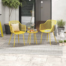 3 Piece Patio Chair Set with PP Seat and Tabletop for Porch by LJGDeals