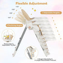 4-in-1 Foldable Baby High Chair with 7 Adjustable Heights and Free Toys Bar by LJGDeals
