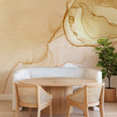 Yellow Alcohol Ink Wall Mural