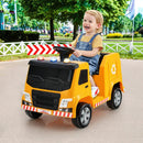 12V Kids Ride-on Garbage Truck with Warning Lights and 6 Recycling Accessories by LJGDeals