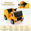 12V Kids Ride-on Garbage Truck with Warning Lights and 6 Recycling Accessories by LJGDeals