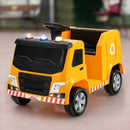 12V Kids Ride-on Garbage Truck with Warning Lights and 6 Recycling Accessories by LJGDeals