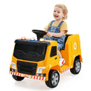 12V Kids Ride-on Garbage Truck with Warning Lights and 6 Recycling Accessories by LJGDeals