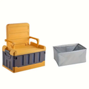 Foldable Camping Stool with Backrest & Storage Bag Portable Fishing Seat Outdoor Chair by 2Dropme