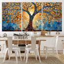Yggdrasil Tree of Life Mosaic Stained Glass Wall Art,
