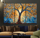 Yggdrasil Tree of Life Mosaic Stained Glass Wall Art,