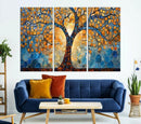 Yggdrasil Tree of Life Mosaic Stained Glass Wall Art,