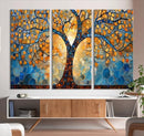 Yggdrasil Tree of Life Mosaic Stained Glass Wall Art,