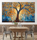 Yggdrasil Tree of Life Mosaic Stained Glass Wall Art,