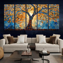 Yggdrasil Tree of Life Mosaic Stained Glass Wall Art,