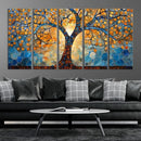 Yggdrasil Tree of Life Mosaic Stained Glass Wall Art,