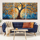 Yggdrasil Tree of Life Mosaic Stained Glass Wall Art,
