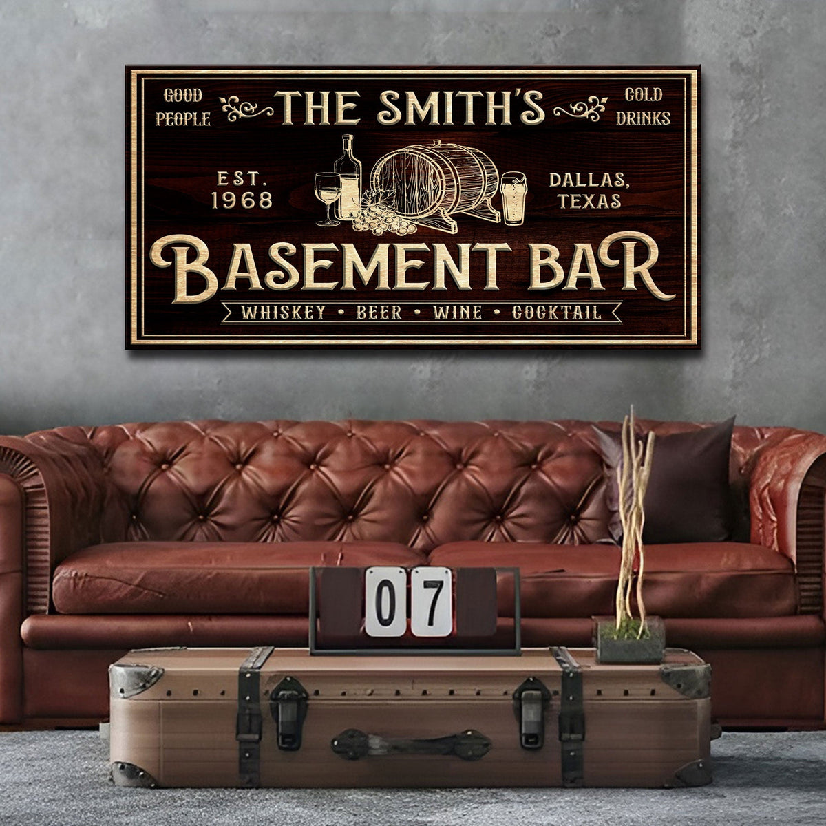 Personalized Basement Bar Sign, photo 3 of 7