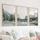 Yosemite Valley Triptych. US National Park Wall Art Prints by Wall Art Set
