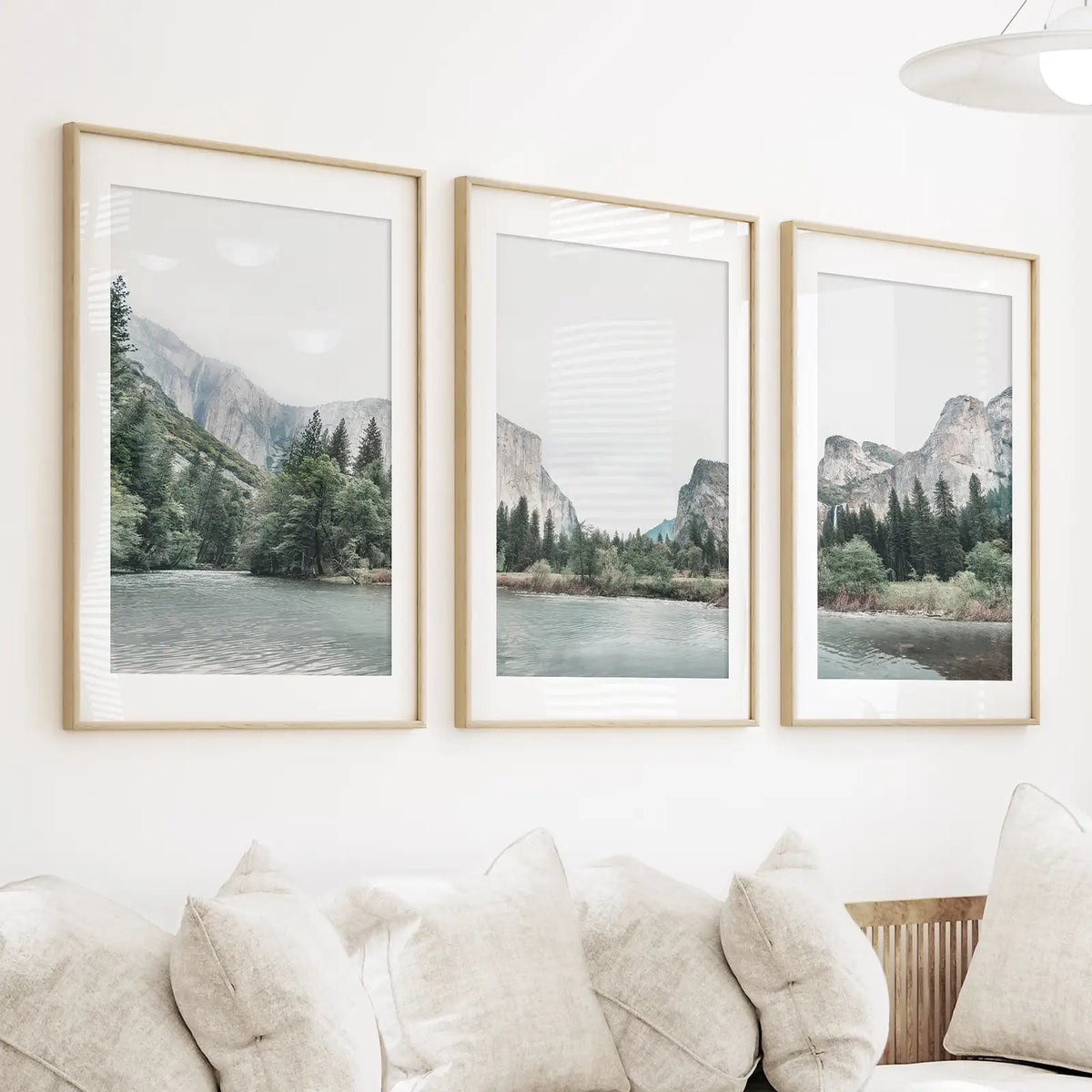 Yosemite Valley Triptych. US National Park Wall Art Prints, photo 3 of 13