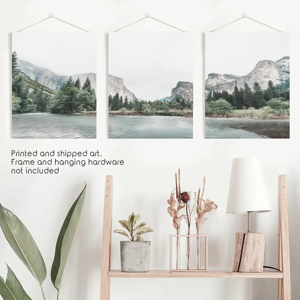 Yosemite Valley Triptych. US National Park Wall Art Prints, photo 10 of 13