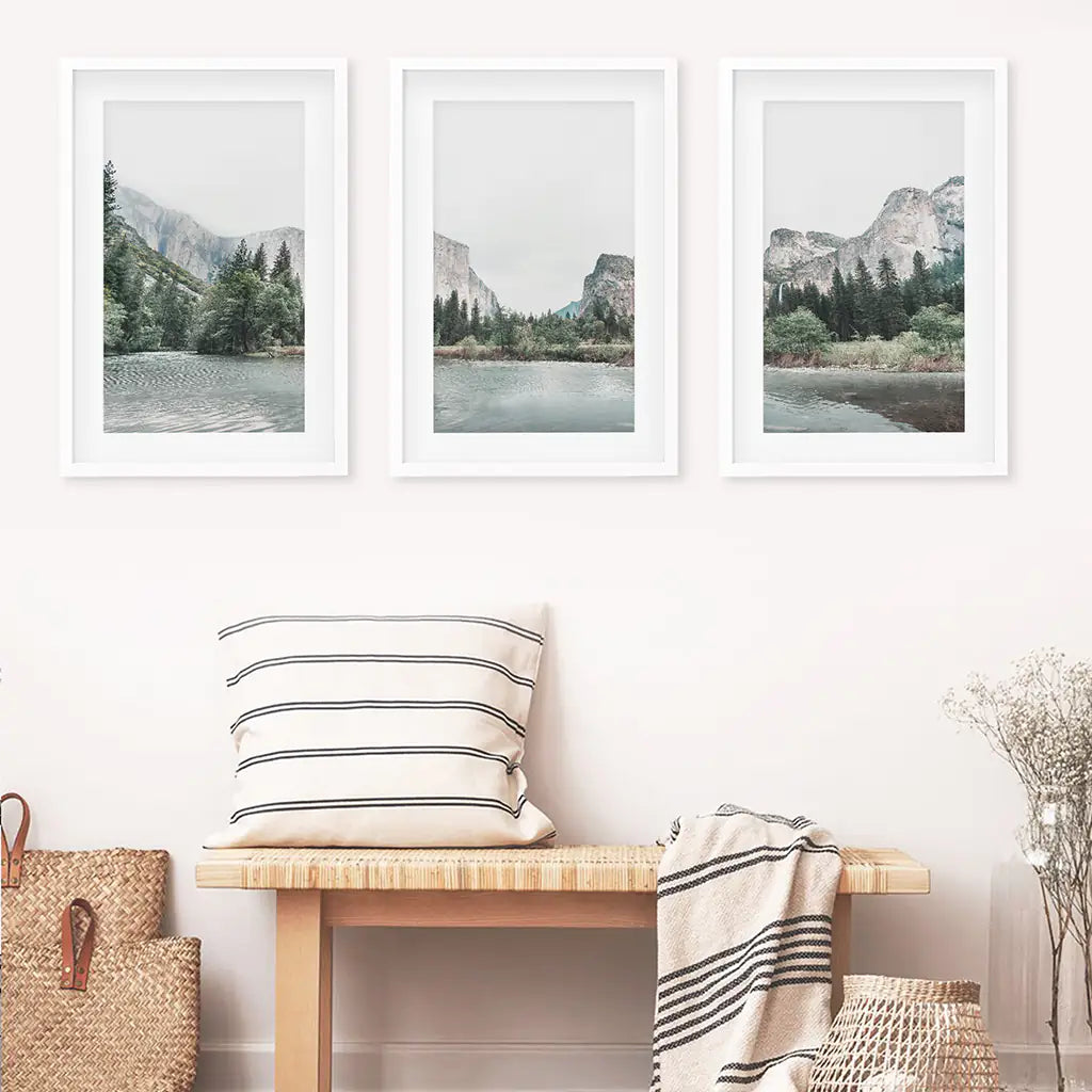 Yosemite Valley Triptych. US National Park Wall Art Prints, photo 5 of 13