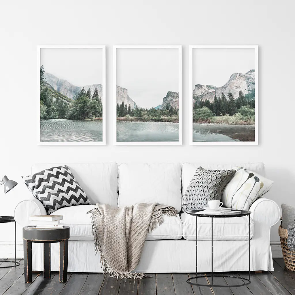 Yosemite Valley Triptych. US National Park Wall Art Prints, photo 2 of 13