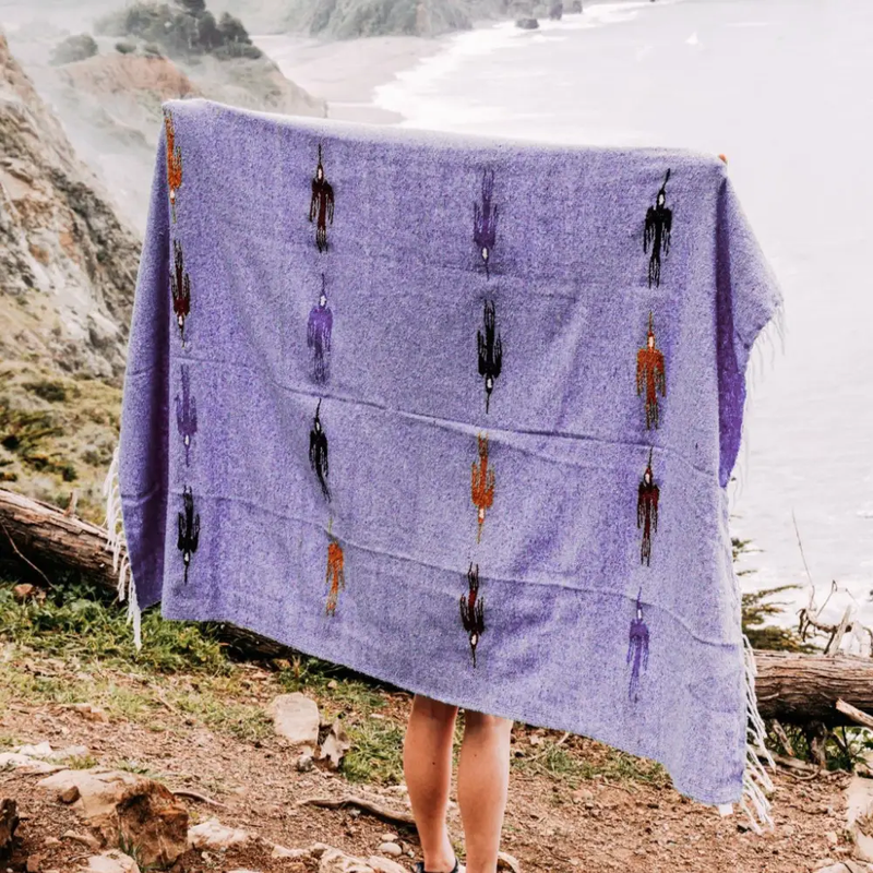 Violet Thunderbird Baja Yoga Blanket, photo 2 of 5