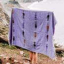Violet Thunderbird Baja Yoga Blanket by West Path