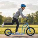 Youth Scooter with Adjustable Handlebar and 16/14-Inch Inflatable Wheels for Age 8+ Years Old by LJGDeals