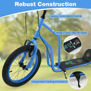 Youth Scooter with Adjustable Handlebar and 16/14-Inch Inflatable Wheels for Age 8+ Years Old by LJGDeals