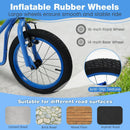Youth Scooter with Adjustable Handlebar and 16/14-Inch Inflatable Wheels for Age 8+ Years Old by LJGDeals