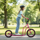 Youth Scooter with Adjustable Handlebar and 16/14-Inch Inflatable Wheels for Age 8+ Years Old by LJGDeals