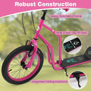 Youth Scooter with Adjustable Handlebar and 16/14-Inch Inflatable Wheels for Age 8+ Years Old by LJGDeals