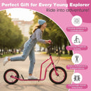 Youth Scooter with Adjustable Handlebar and 16/14-Inch Inflatable Wheels for Age 8+ Years Old by LJGDeals