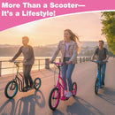 Youth Scooter with Adjustable Handlebar and 16/14-Inch Inflatable Wheels for Age 8+ Years Old by LJGDeals
