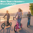 Youth Scooter with Adjustable Handlebar and 16/14-Inch Inflatable Wheels for Age 8+ Years Old by LJGDeals