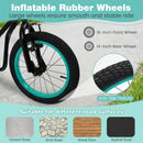 Youth Scooter with Adjustable Handlebar and 16/14-Inch Inflatable Wheels for Age 8+ Years Old by LJGDeals