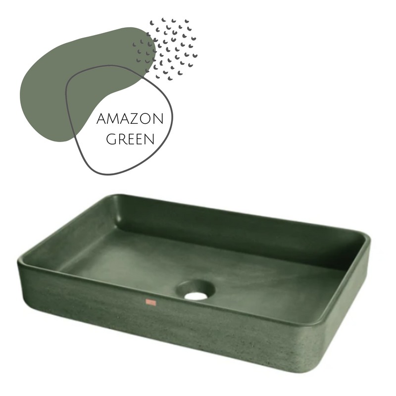 DDALF05 22'' Concrete Rectangular Vessel Sink - Bathroom