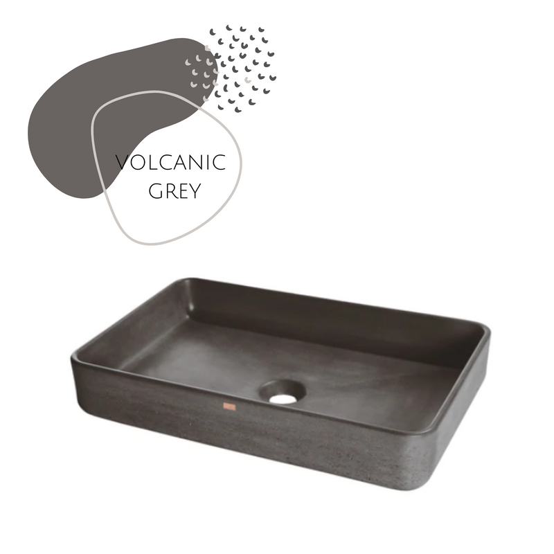 DDALF05 22'' Concrete Rectangular Vessel Sink - Bathroom