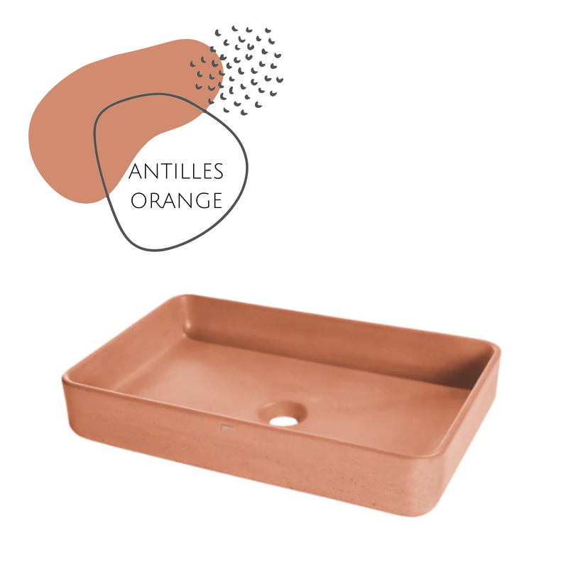 DDALF05 22'' Concrete Rectangular Vessel Sink - Bathroom