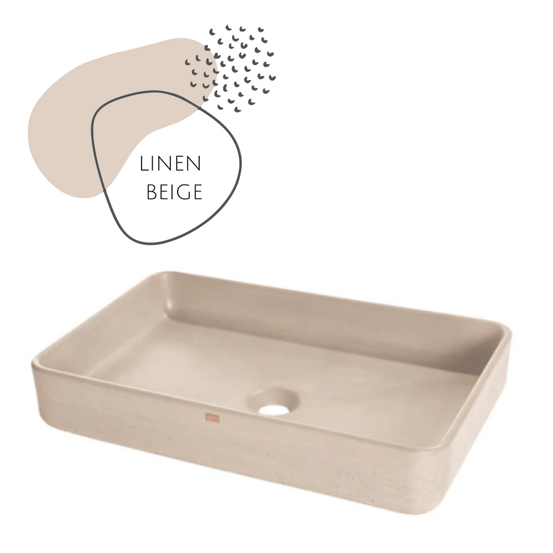 DDALF05 22'' Concrete Rectangular Vessel Sink - Bathroom