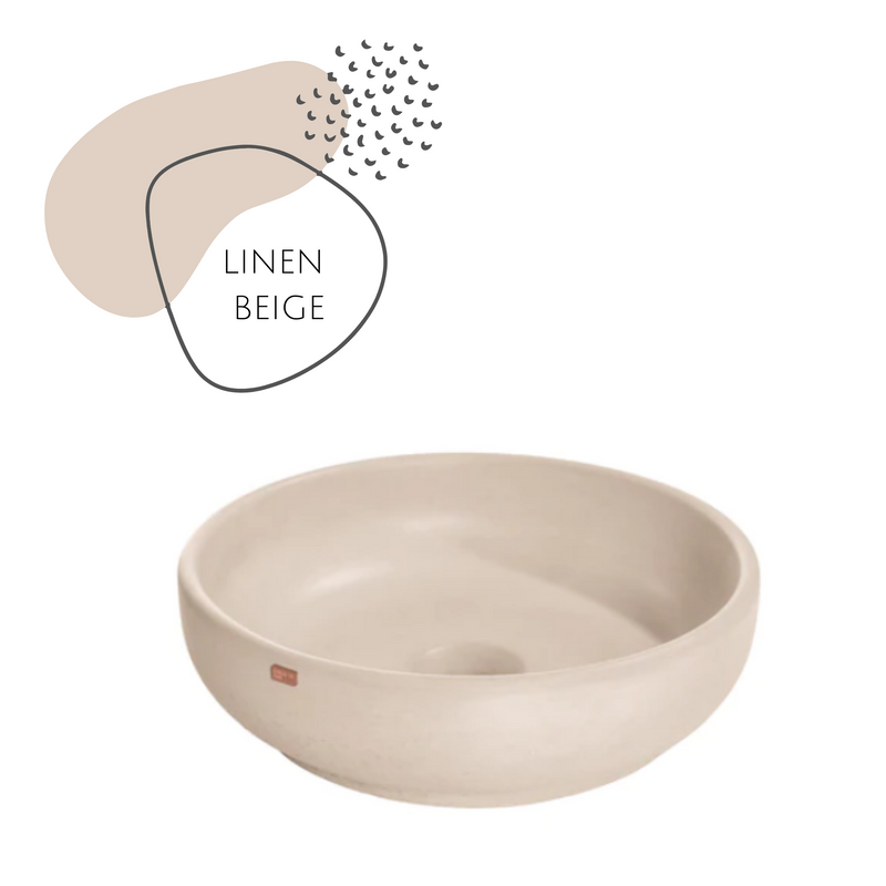 DDALF 14.5'' Round Concrete Vessel Sink - Bathroom