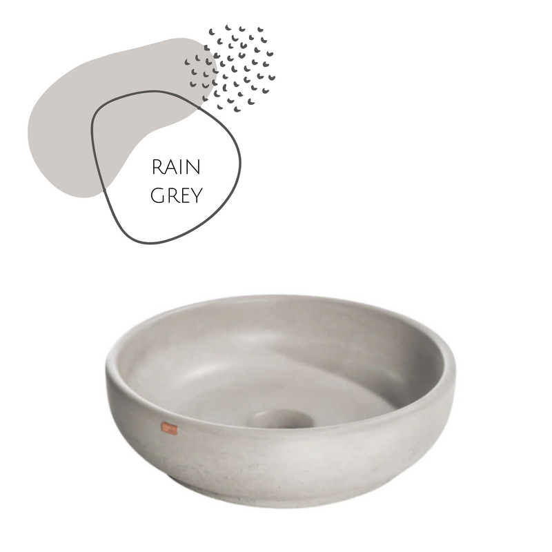 DDALF 14.5'' Round Concrete Vessel Sink - Bathroom