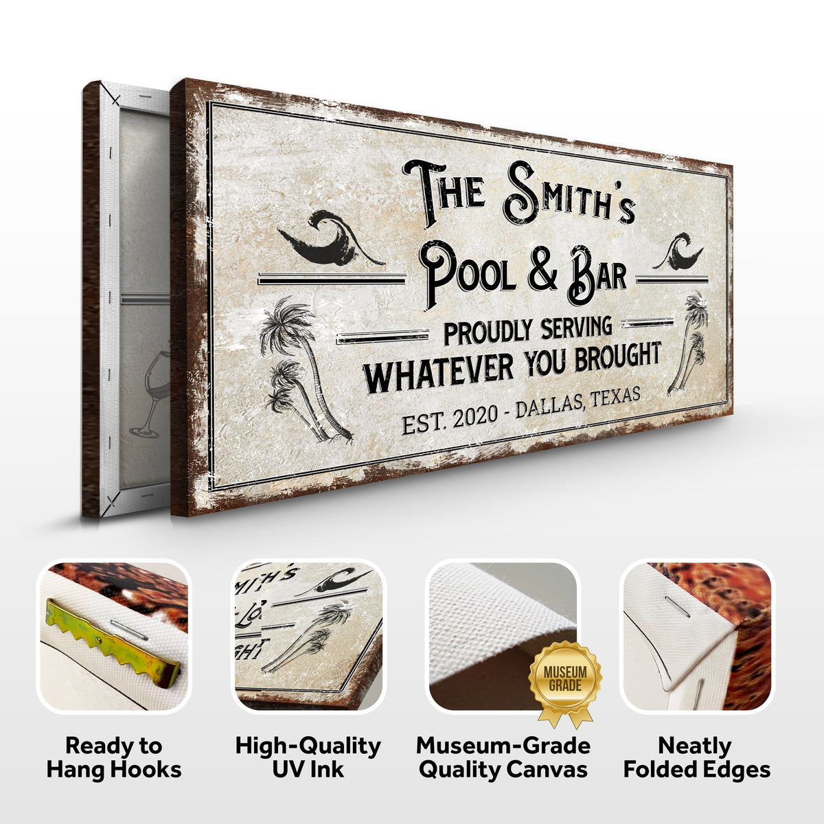 Personalized Rustic Pool Sign, photo 4 of 10