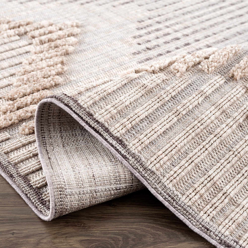 Maulawin Cream High-Low Area Rug