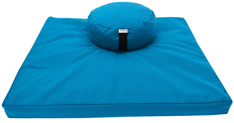 Meditation Cushion Set Zafu and Zabuton - Cotton ..Made in USA