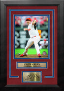 Zach Eflin Philadelphia Phillies on the Mound MLB Baseball 8x10 Framed Photo with Engraved Autograph by Dynasty Sports & Framing