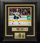 Zdeno Chara in Action Boston Bruins 8" x 10" Framed Hockey Photo with Engraved Autograph by Dynasty Sports & Framing
